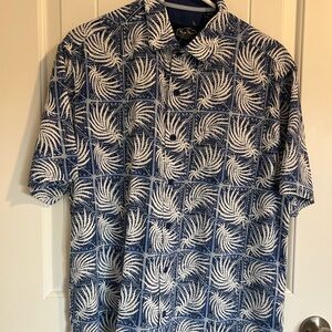 Nat Nast Navy and Cream Patterned Men's Shirt